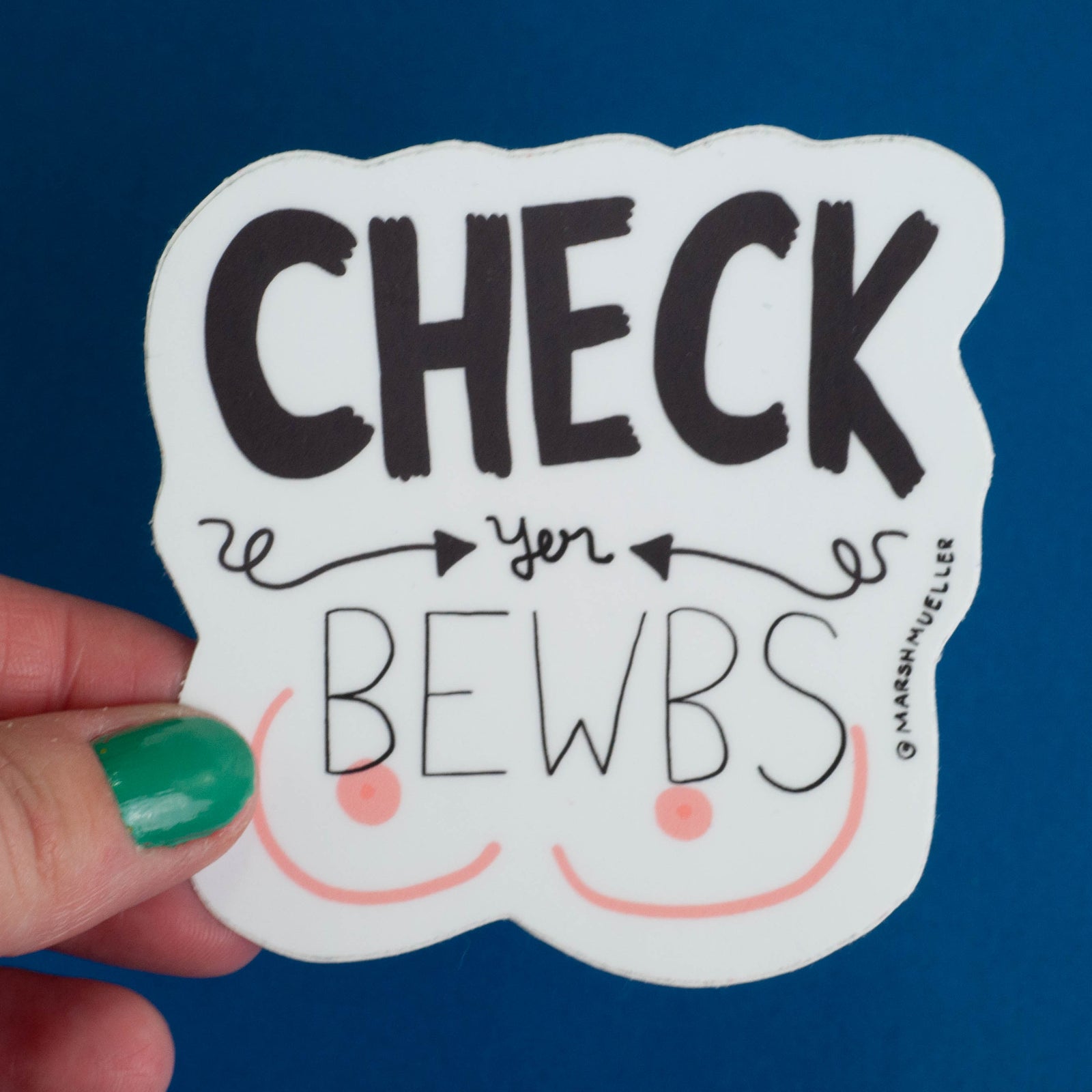 Check Yer Bewbs Sticker