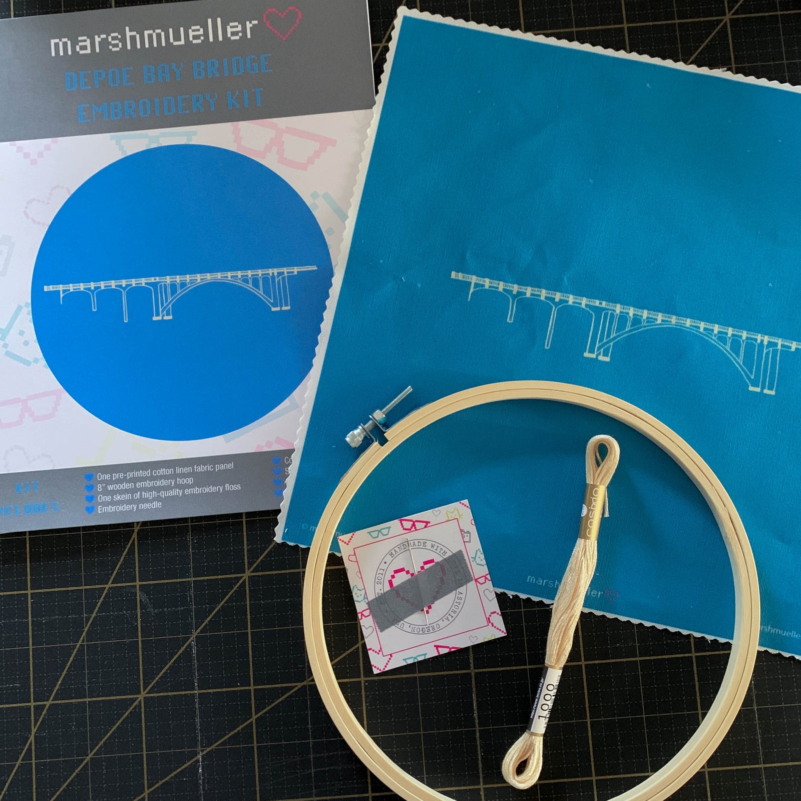 Depoe Bay Bridge Embroidery Kit