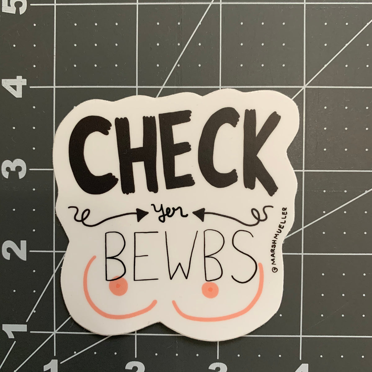 Check Yer Bewbs Sticker