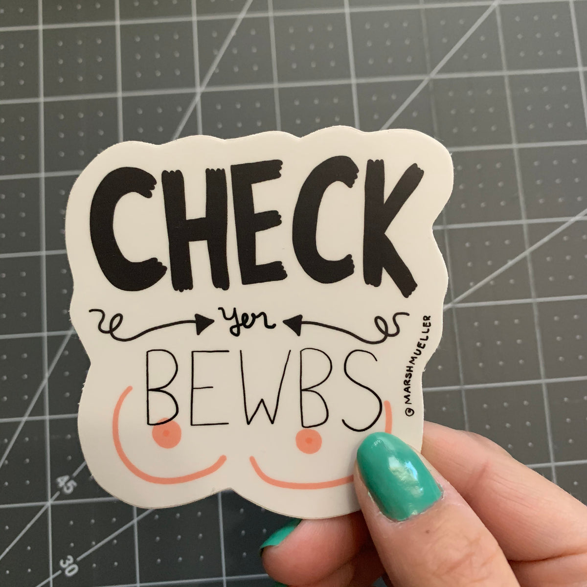 Check Yer Bewbs Sticker