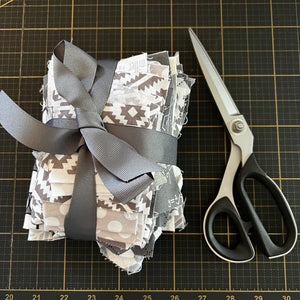 Grey + White Fabric Scrap Bundle No. 1 - 10.6 oz.
