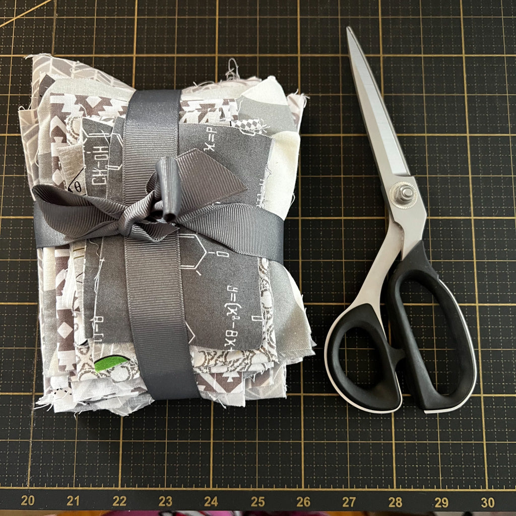 Grey + White Fabric Scrap Bundle No. 2 - 12 oz.