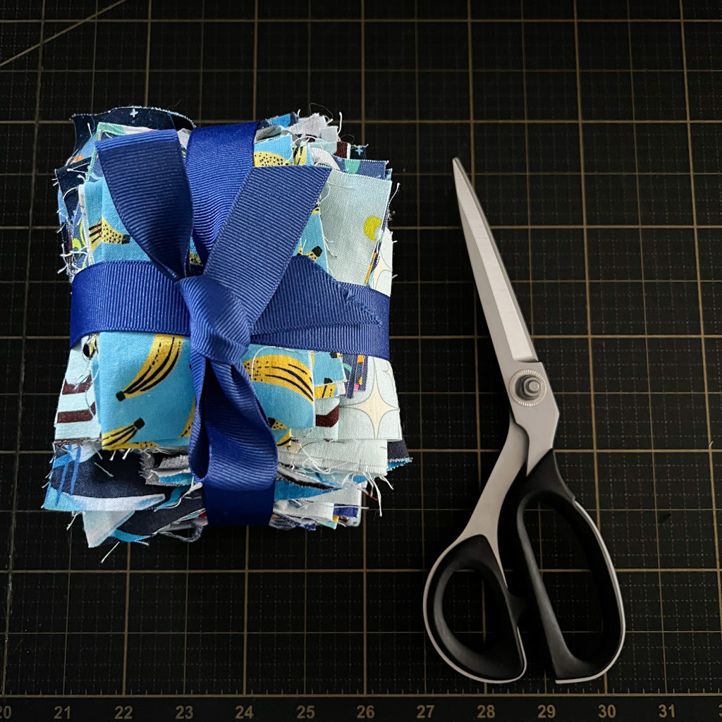 Blue Fabric Scrap Bundle No. 5 - 13.5 oz.