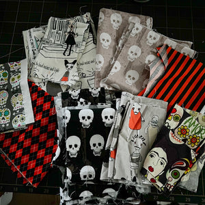 Halloween + Skulls Fabric Scrap Bundle No. 3 - 11.4 oz.
