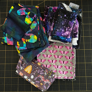 Purple Fabric Scrap Bundle No. 1 - 9.1 oz.
