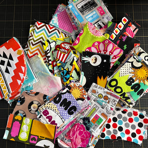 Multicolor Fabric Scrap Bundle No. 4 - 11.6 oz.