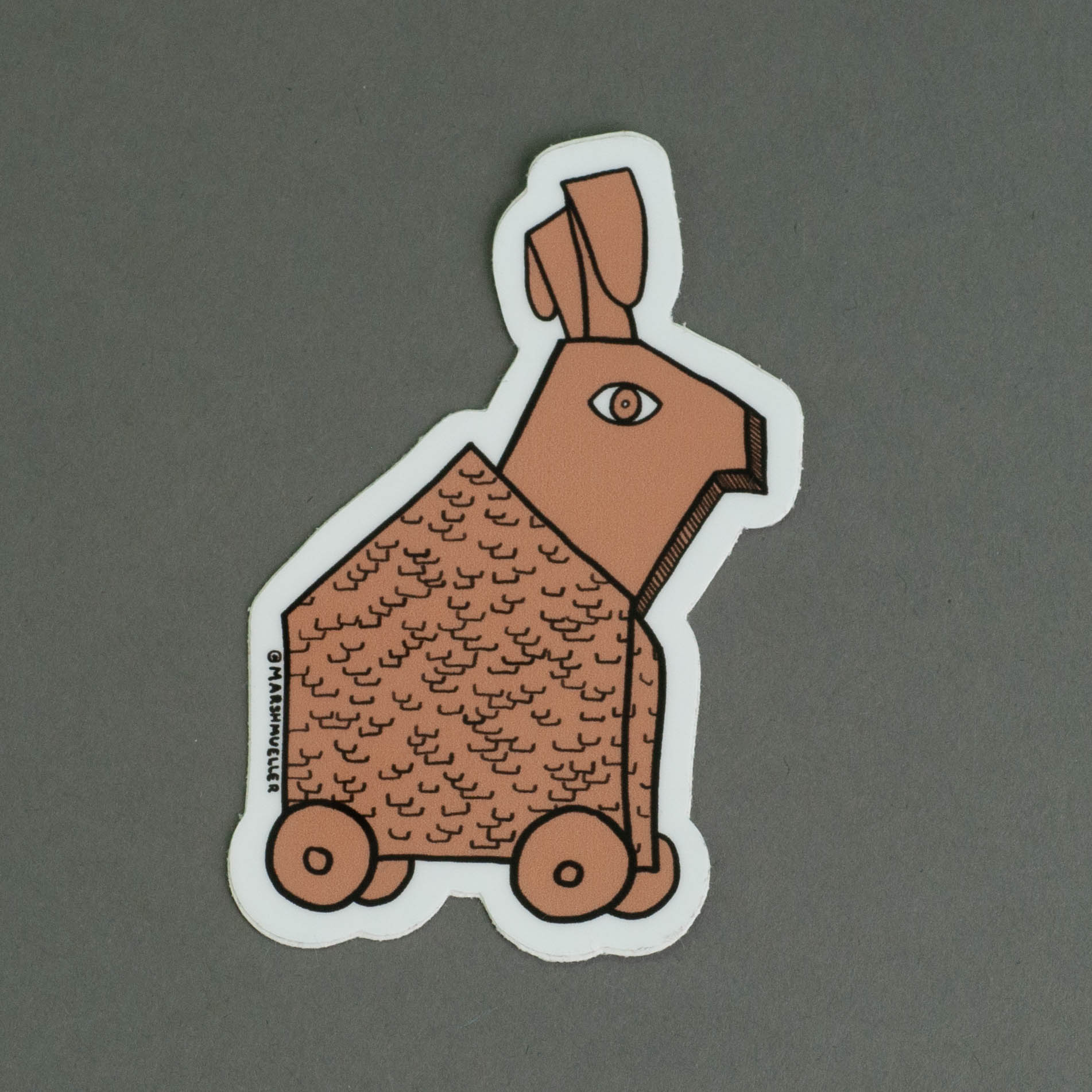 Trojan Rabbit Sticker - hollymarshmallow