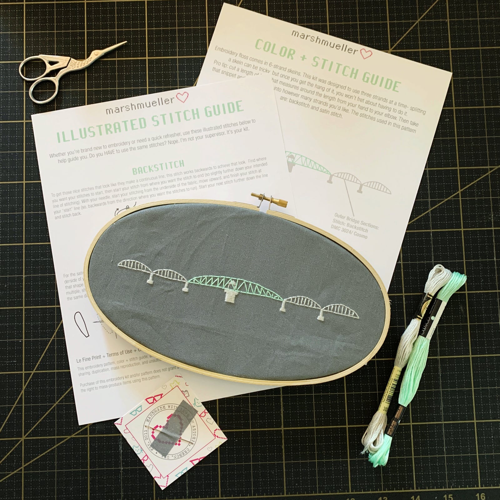 Umpqua River Bridge Embroidery Kit