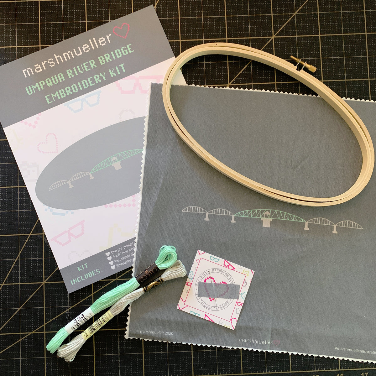 Umpqua River Bridge Embroidery Kit