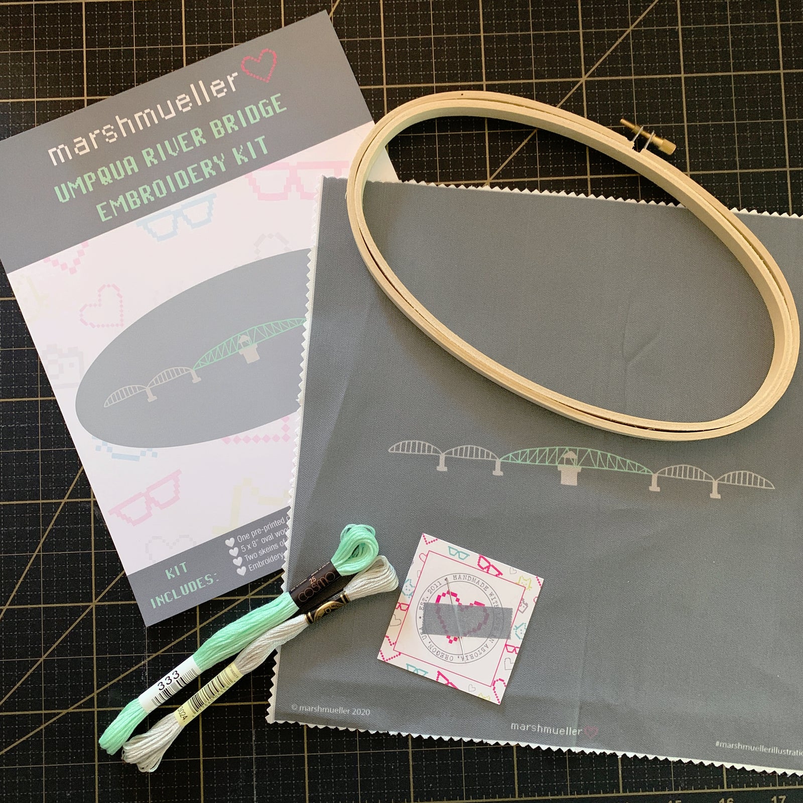 Umpqua River Bridge Embroidery Kit