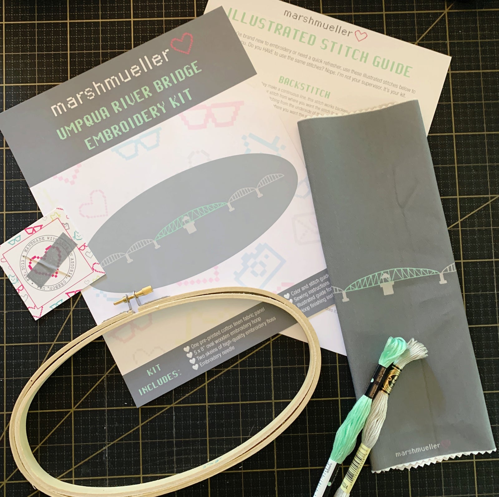 Umpqua River Bridge Embroidery Kit