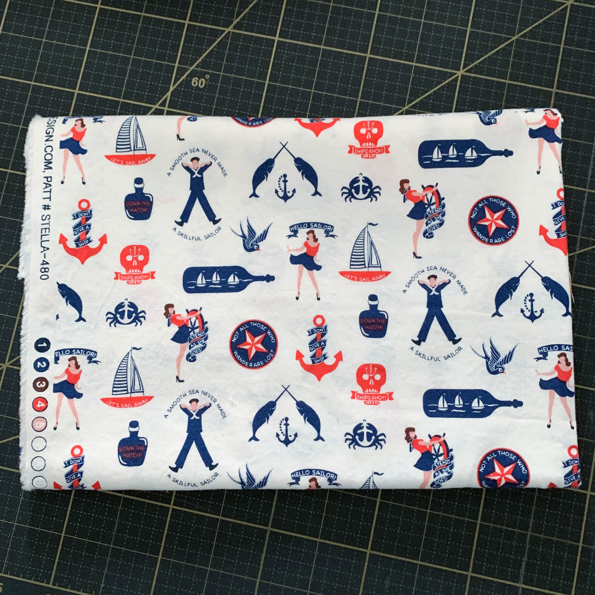 Hello Sailor fabric by Dear Stella - Out of Print - 2/3 Yard