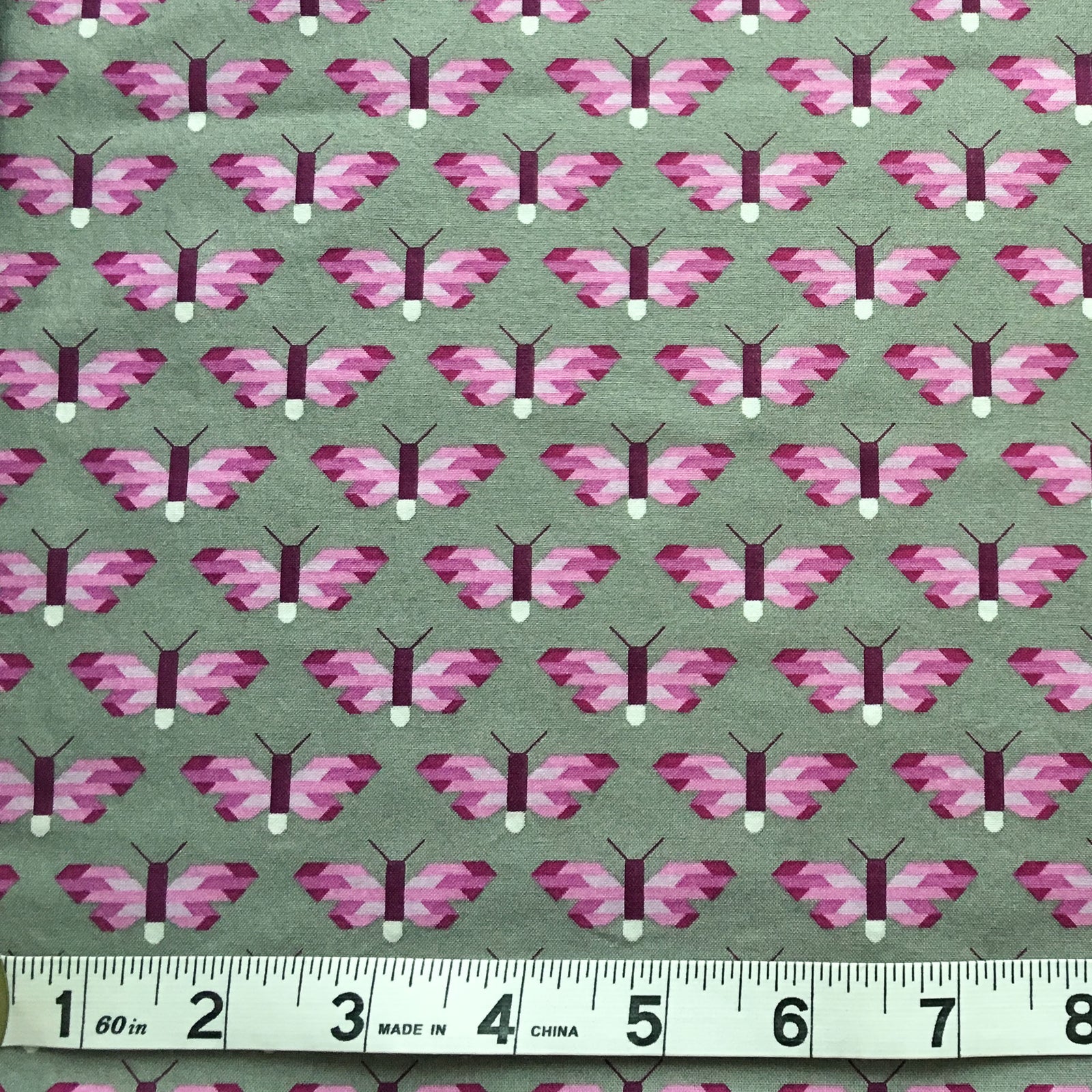 Pacific Butterflies - Elizabeth Hartman Cotton Fabric - Out of Print - 1 Yard