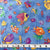 Coastal Reef Fabric in Periwinkle by Paul Brent - Out of Print Fabric - 1 Yard
